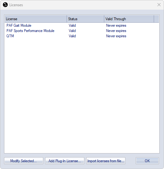 Adding licenses